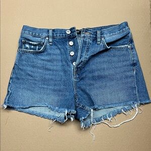 Hudson Jeans Blue Distressed Jean Shorts